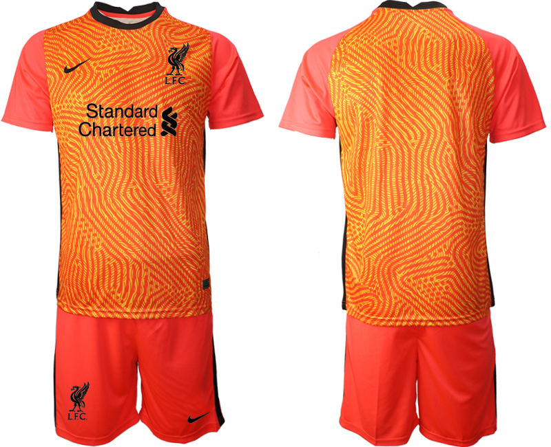 Men 2021-2022 Club Liverpool red goalkeeper blank Soccer Jersey